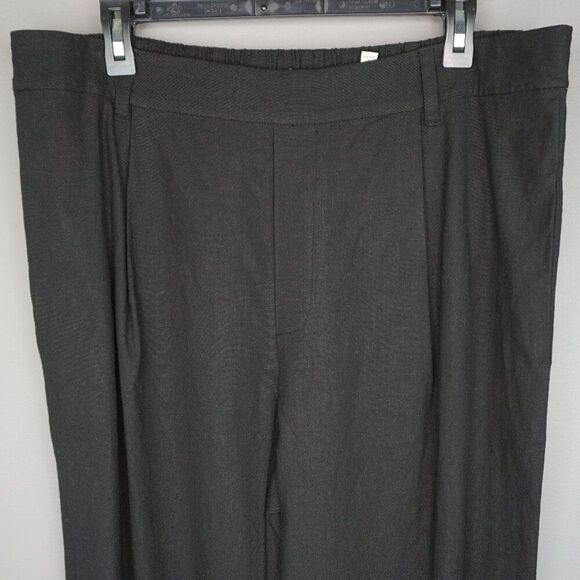 New Vince Linen Blend Pull On Pant in Black size XL (16) $395 - Picture 5 of 16